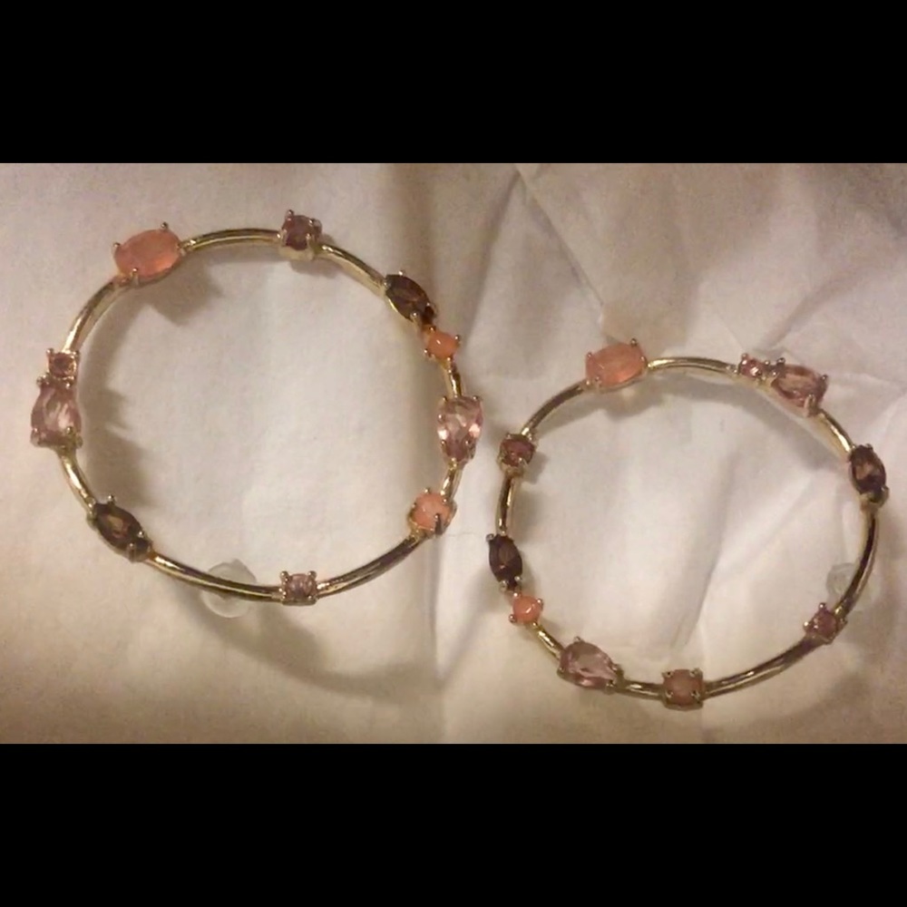 Earrings with gem stones